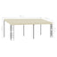 vægmonteret pavillon 3x6 m stof cremefarvet