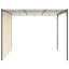 havepavillon med gardin 3x3x2,25m cremefarvet