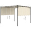 havepavillon med gardin 3x3x2,25m cremefarvet