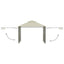 pavillon med 2 udvidelige tage 3x3x2,75 cm 180 g/m² cremefarvet