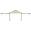 pavillon med 2 udvidelige tage 3x3x2,75 cm 180 g/m² cremefarvet