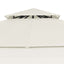 pavillon med 2 udvidelige tage 3x3x2,75 cm 180 g/m² cremefarvet