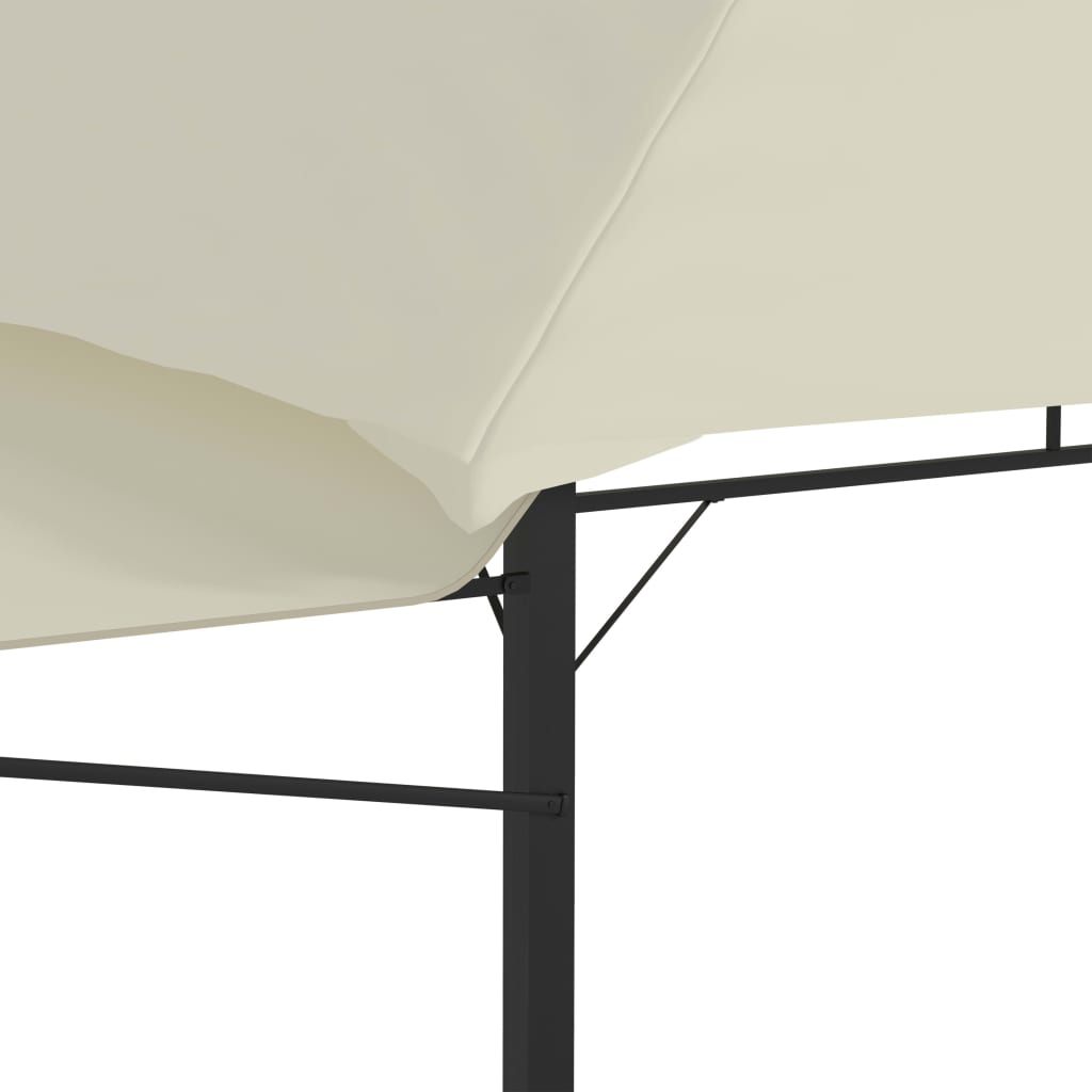 pavillon med 2 udvidelige tage 3x3x2,75 cm 180 g/m² cremefarvet
