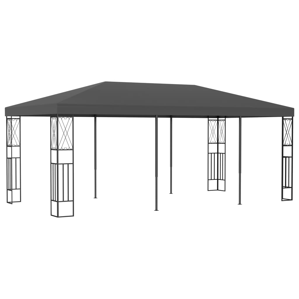 pavillon 3x6 m stof antracitgrå