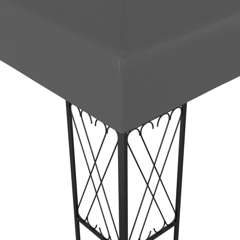 pavillon 3x6 m stof antracitgrå