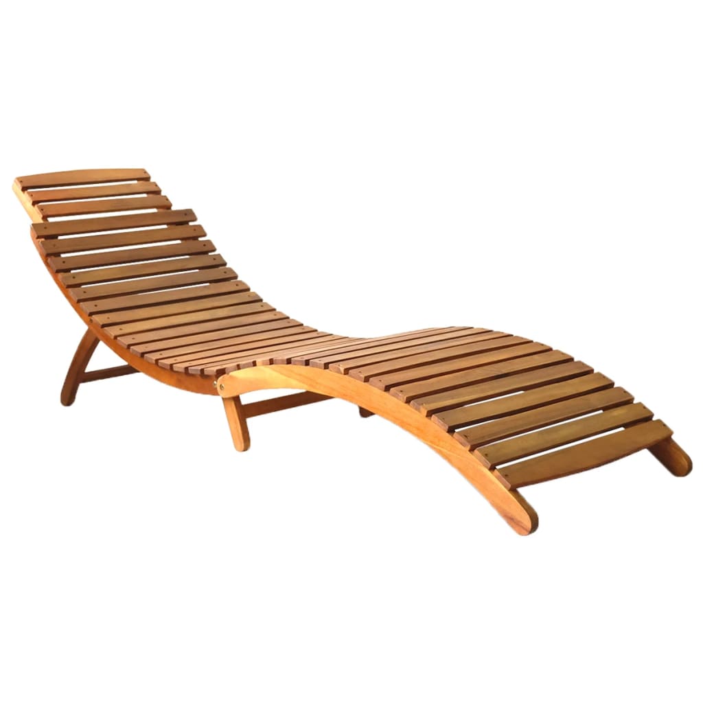 | Liggestol | 1-person brun 55 x 184 x 64cm Massivt Akacietræ