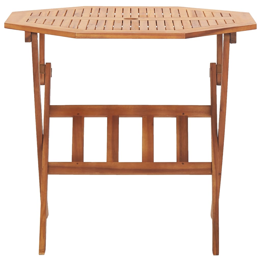 foldbart havebord 90 x 75 cm massivt akacietræ