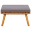 havefodskammel med hynde 60x60x29 cm massivt akacietræ