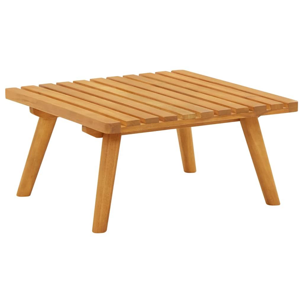 havefodskammel med hynde 60x60x29 cm massivt akacietræ