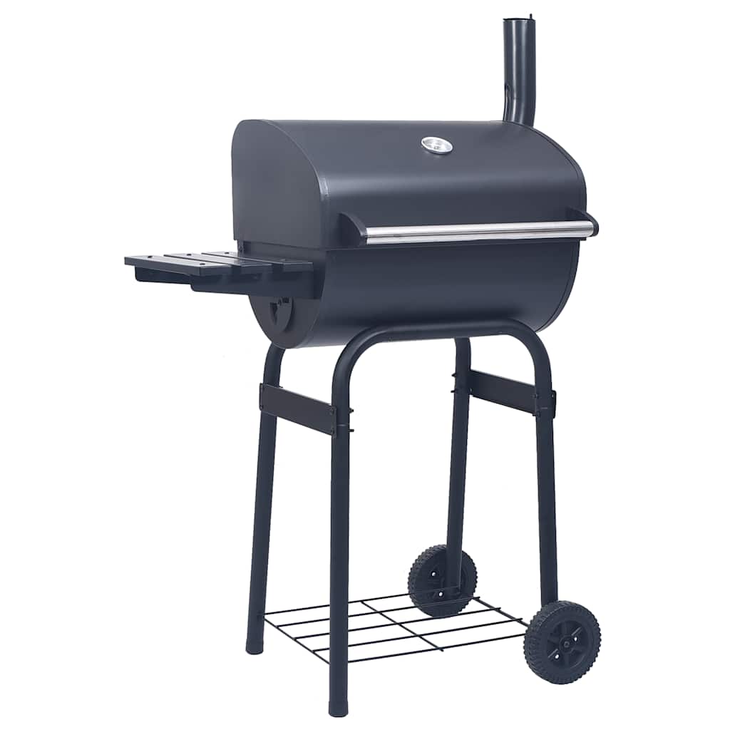 kulgrill/rygegrill med bundhylde sort billede