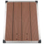 udendørs brusekar 80 x 62 cm WPC rustfrit stål brun