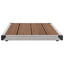udendørs brusekar 110 x 62 cm WPC rustfrit stål brun