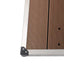 udendørs brusekar 110 x 62 cm WPC rustfrit stål brun