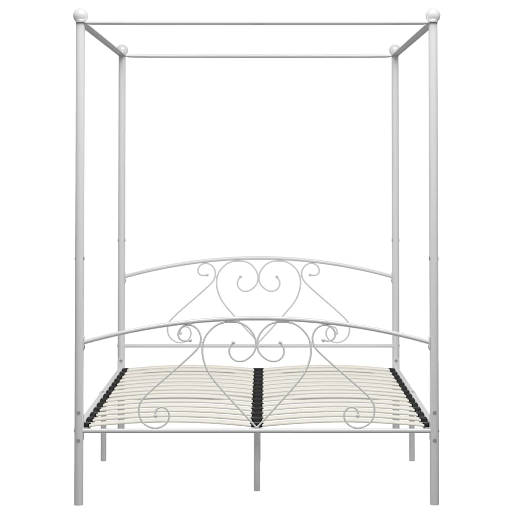 sengestel til himmelseng 160 x 200 cm metal hvid