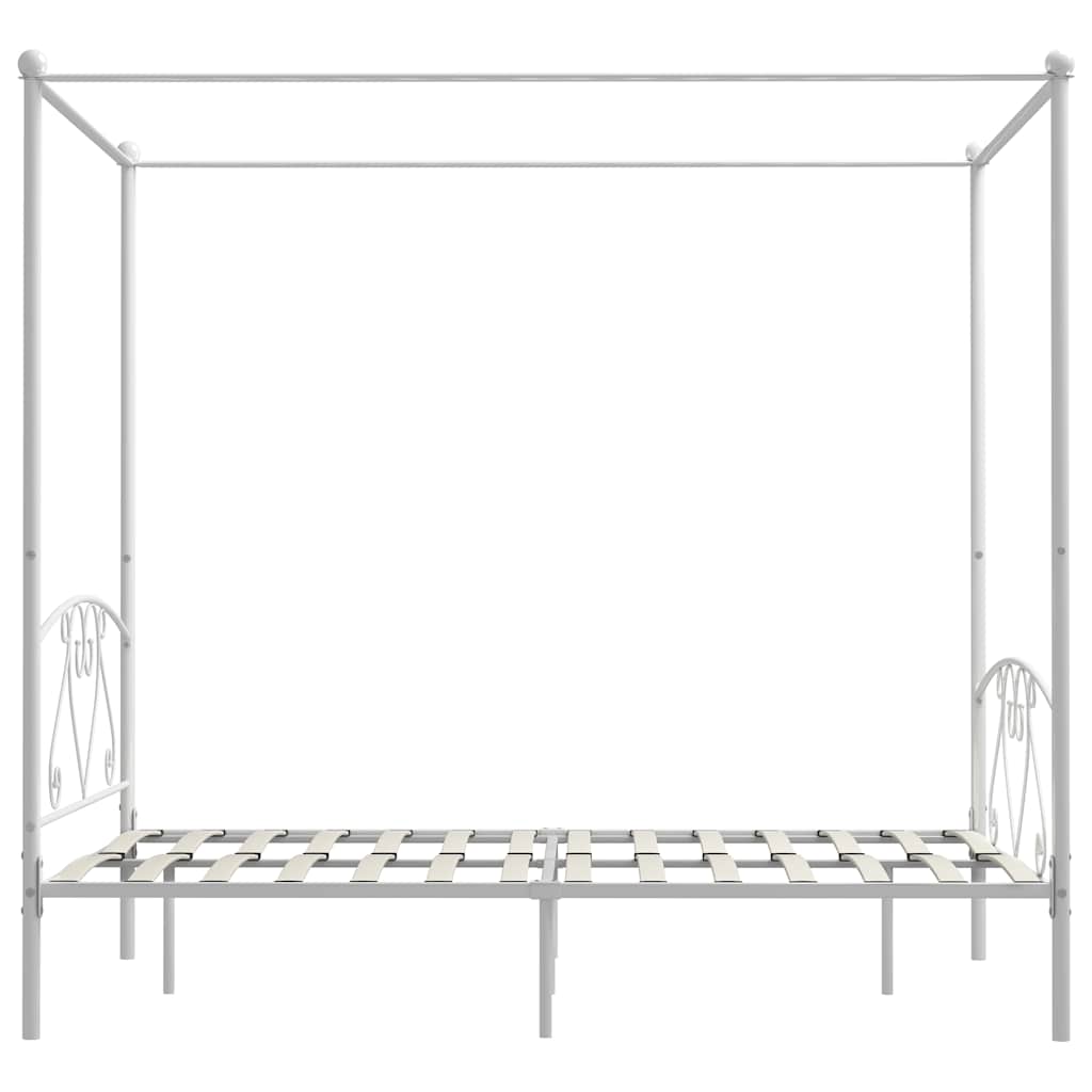 sengestel til himmelseng 160 x 200 cm metal hvid