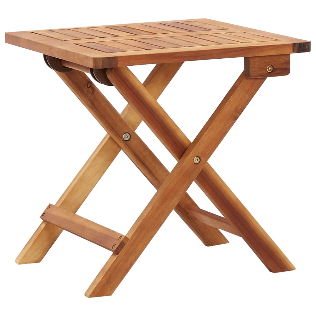 foldbart havebord 40x40x40 cm massivt akacietræ billede
