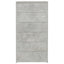 kommode med 6 skuffer 50x34x96 cm konstrueret træ betongrå