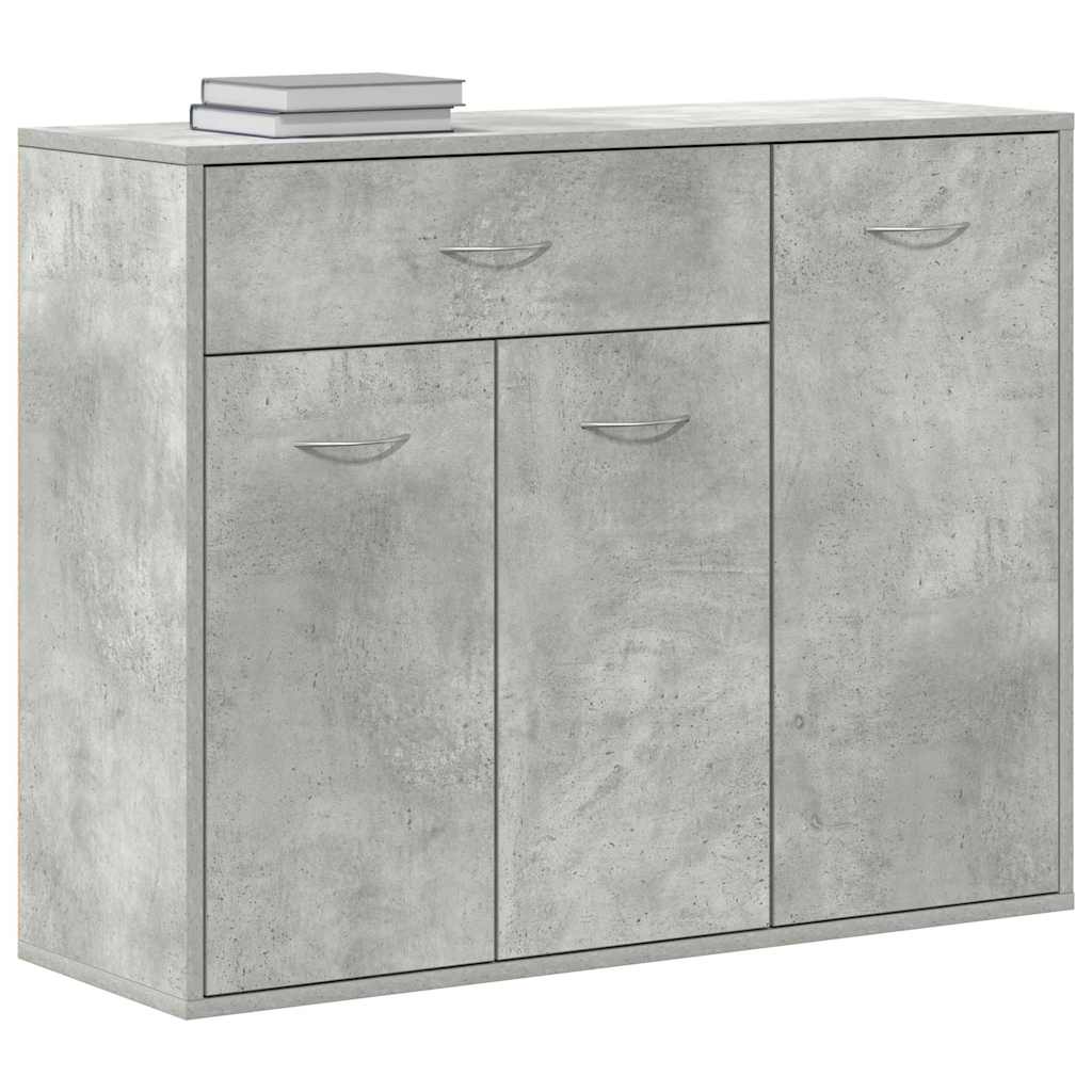 skænk 88x30x70 cm konstrueret træ betongrå