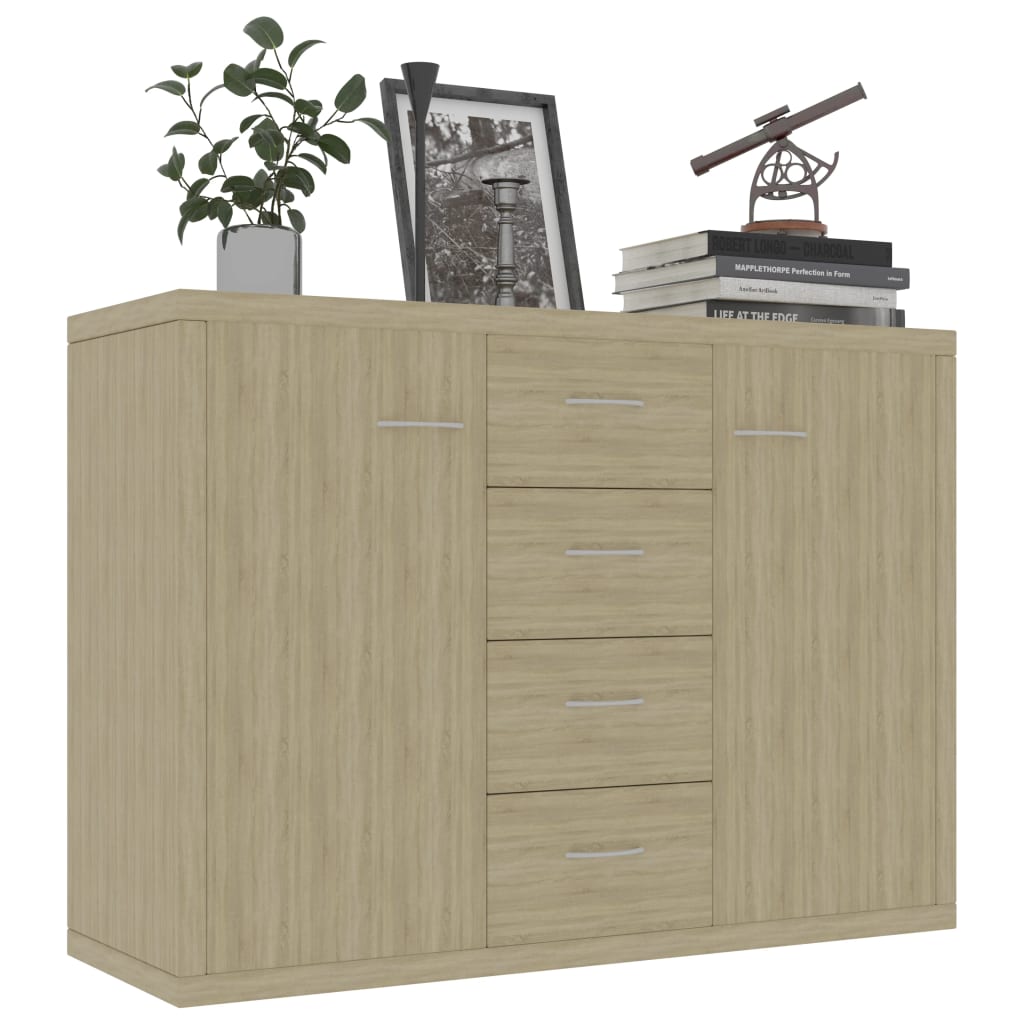 skænk 88x30x65 cm konstrueret træ sonoma-eg
