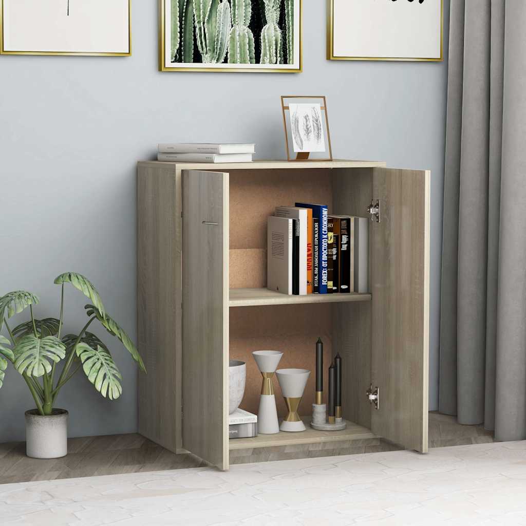 skænk 60x30x75 cm konstrueret træ sonoma-eg