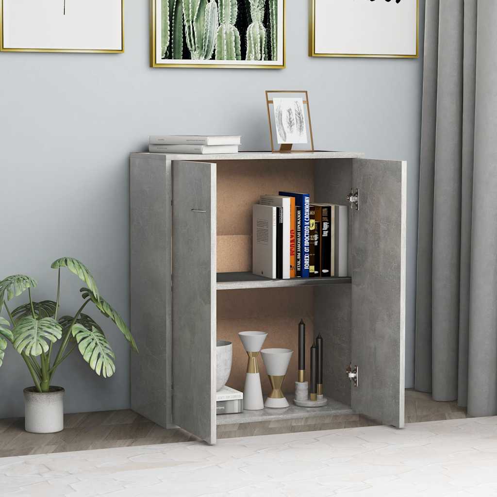 skænk 60x30x75 cm konstrueret træ betongrå