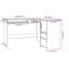 L-formet skrivebord 120x140x75 cm konstrueret træ sort højglans