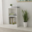 bogreol 40x24x75 cm konstrueret træ hvid