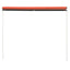 foldemarkise 250x150 cm orange og brun