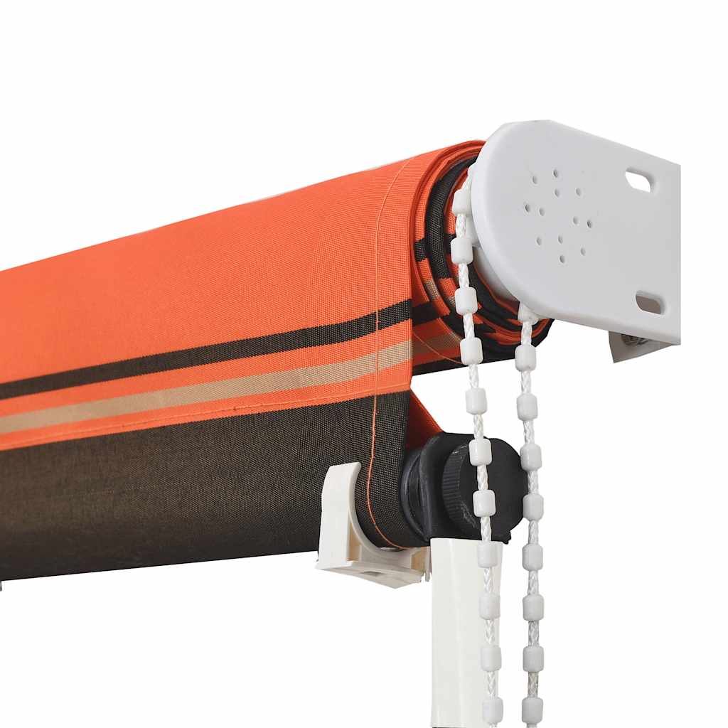 foldemarkise 250x150 cm orange og brun