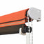 foldemarkise 400x150 cm orange og brun