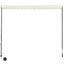 foldemarkise med LED 350x150 cm cremefarvet