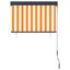 udendørs rullegardin 100x250 cm hvid og orange