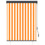 udendørs rullegardin 120x250 cm hvid og orange