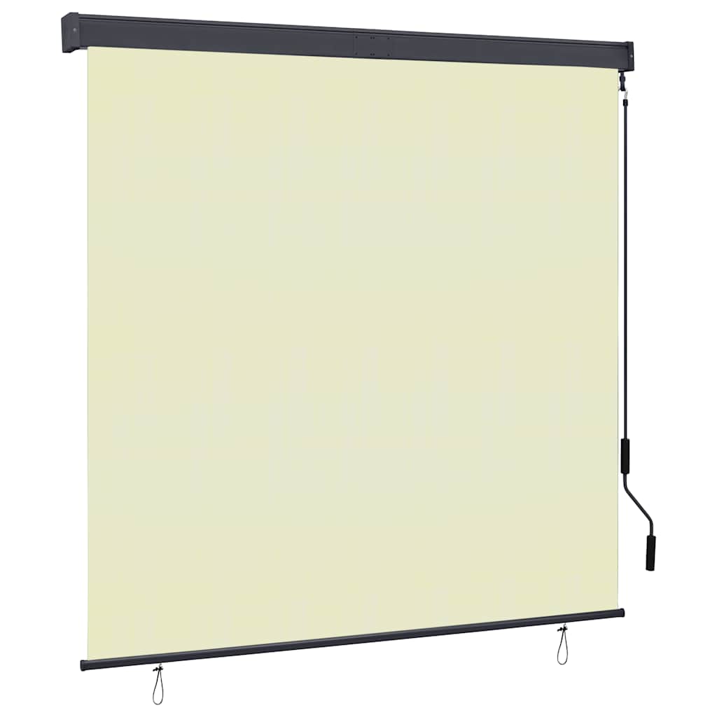 udendørs rullegardin 160x250 cm cremefarvet