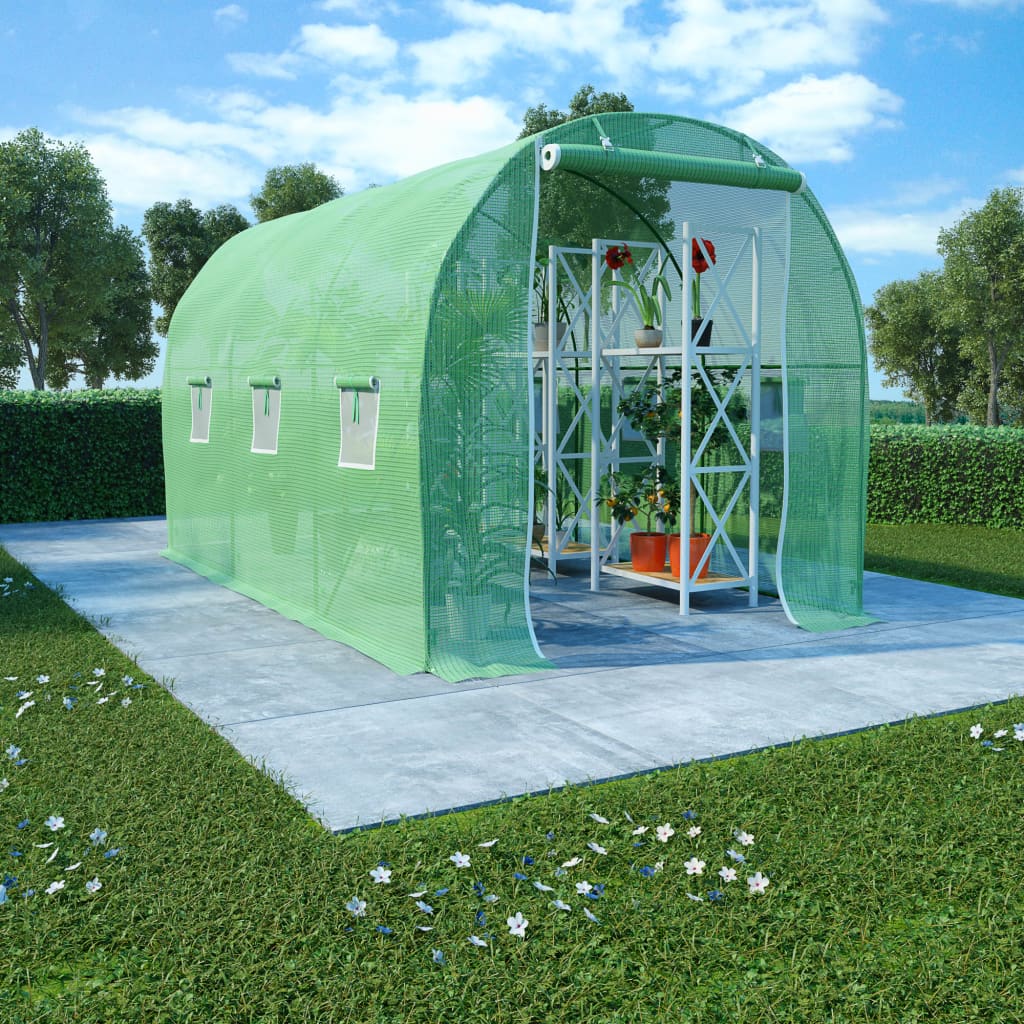 drivhus 6,86 m² 3,43x2x2 m billede
