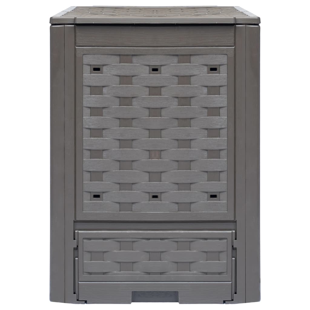 kompostbeholdere 2 stk. 60 x 60 x 83 cm 600 l brun