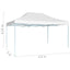foldbart festtelt 3x4,5 m hvid