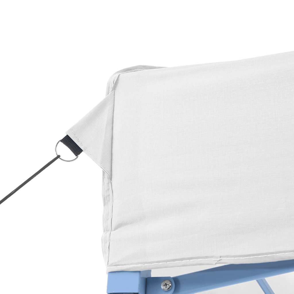 Festtelte 13 pcs Hvid med Blå Ramme Oxford stof