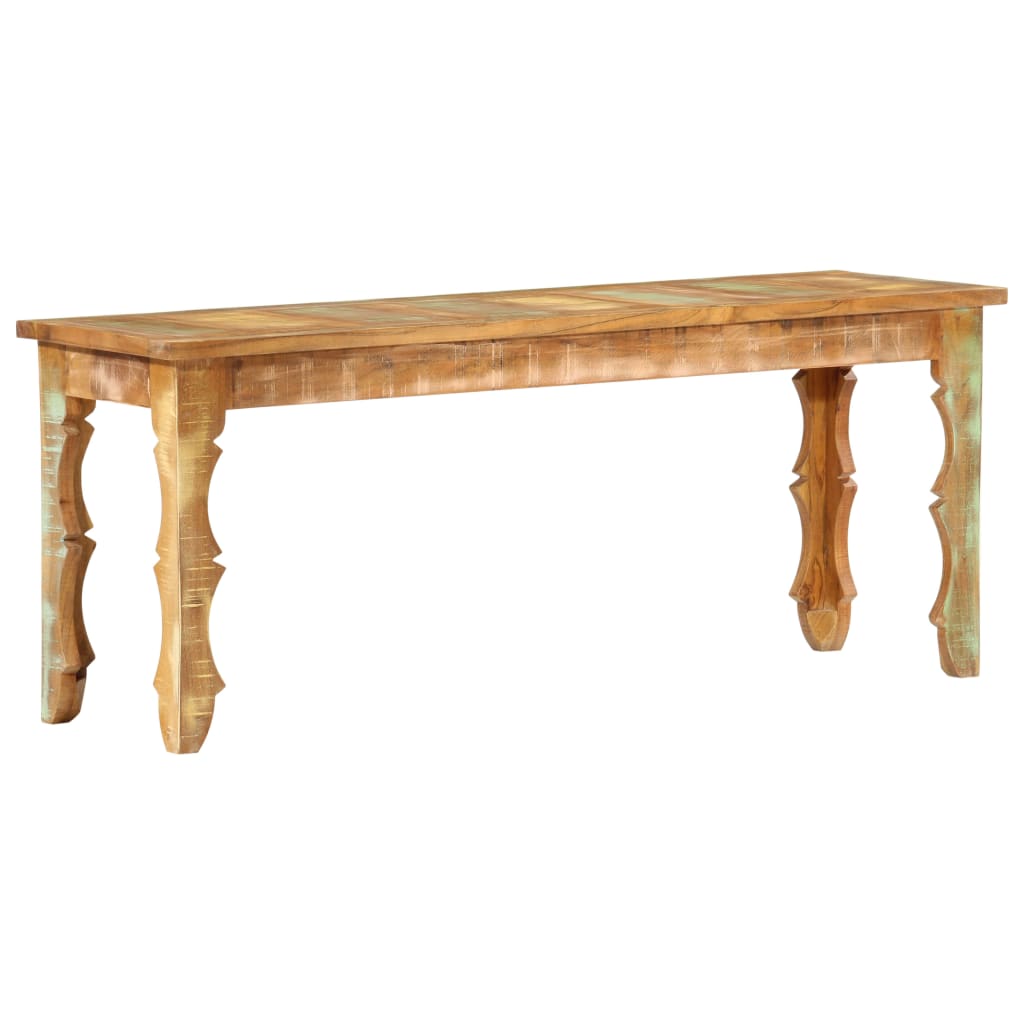 bænk 110x35x45 cm massivt genbrugstræ