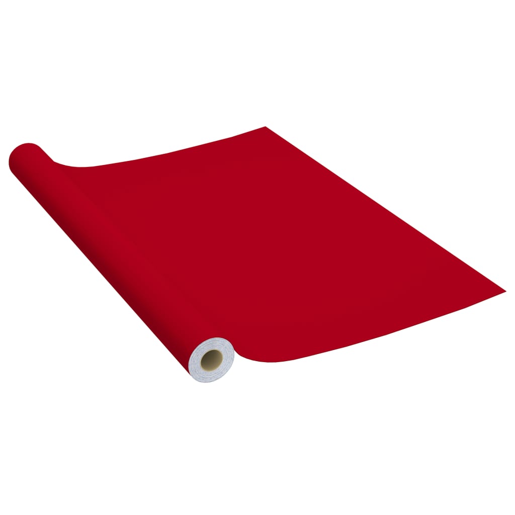 selvklæbende folie til møbler 500x90 cm PVC rød