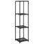 opbevaringsreol 30x30x120 cm polyrattan sort