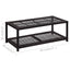 skobænk 80x40x30 cm polyrattan sort