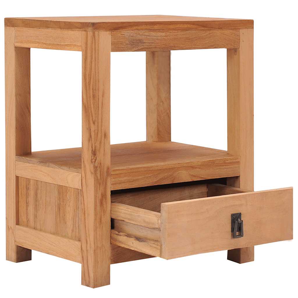 sengebord 40x30x50 cm massivt teaktræ