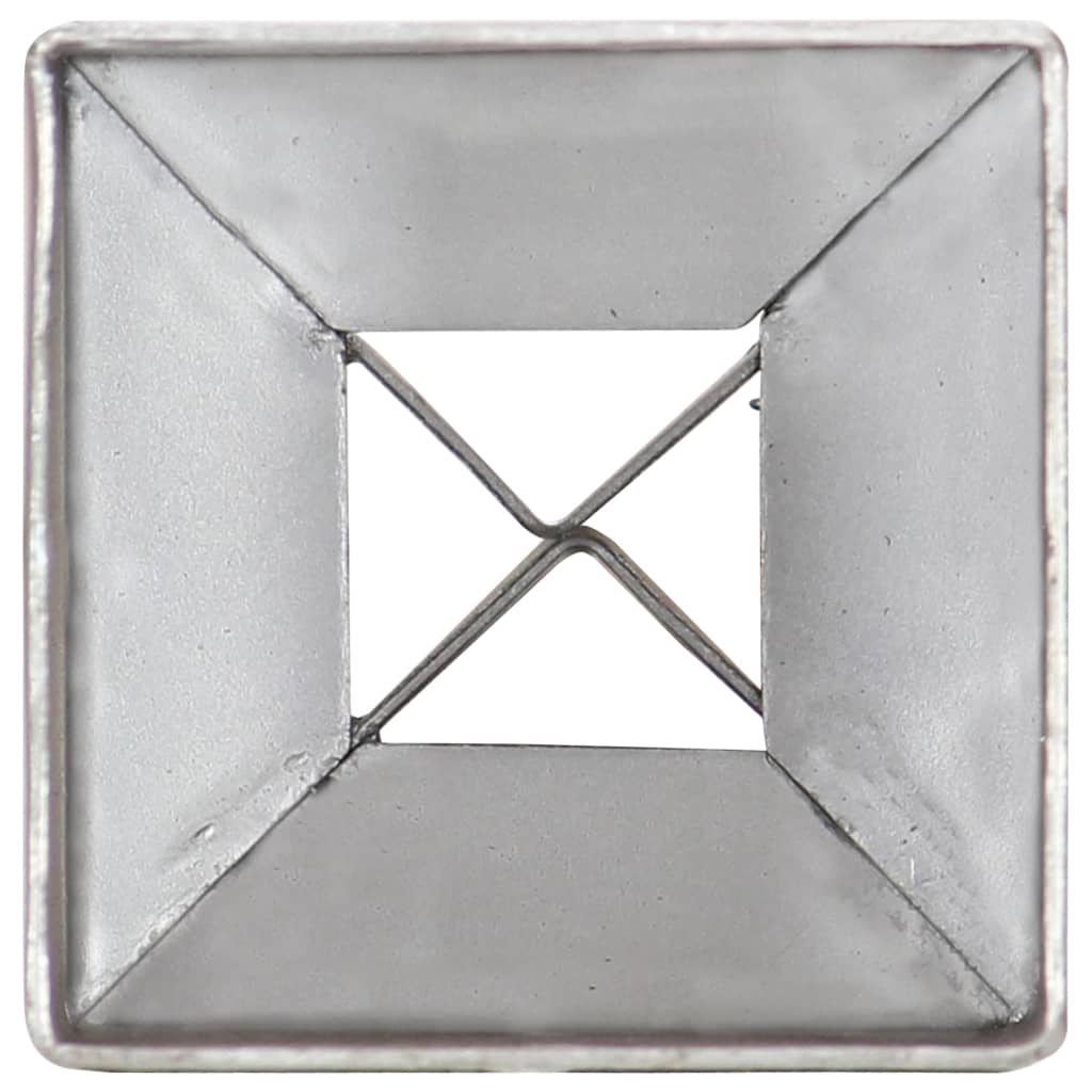 jordpløkker 12 stk. 7 x 7 x 75 cm galvaniseret stål sølvfarvet
