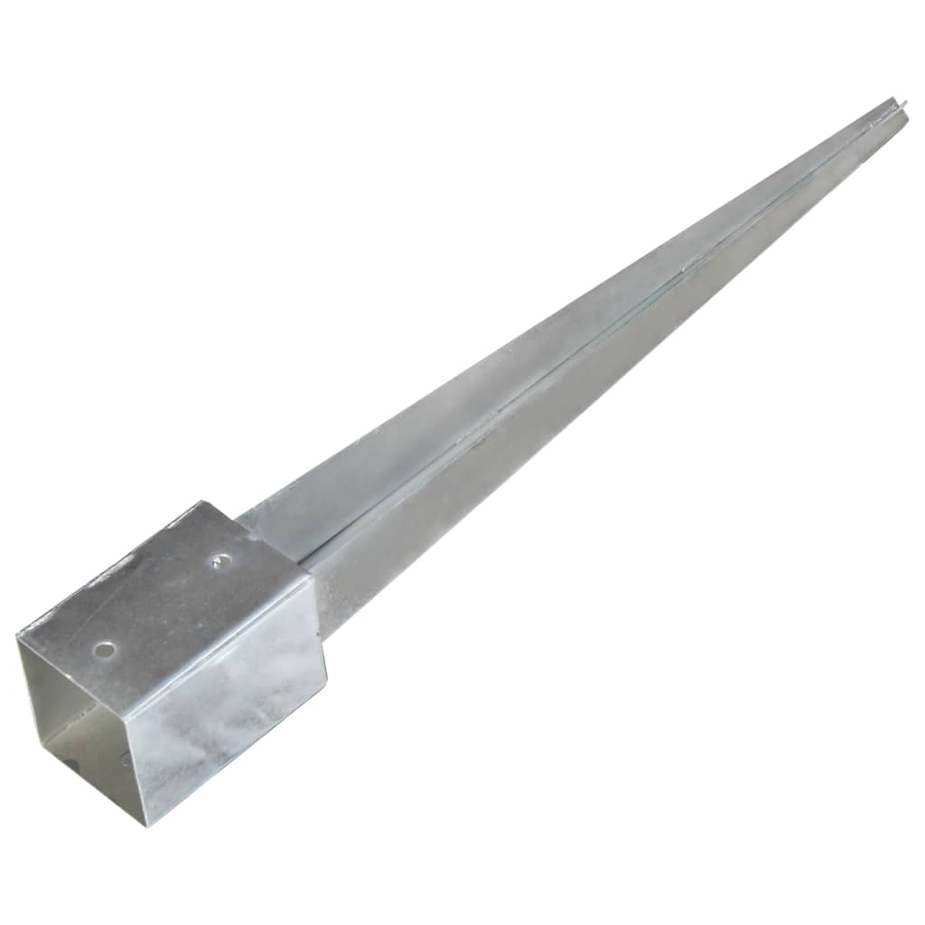 jordpløkker 12 stk. 9 x 9 x 75 cm galvaniseret stål sølvfarvet