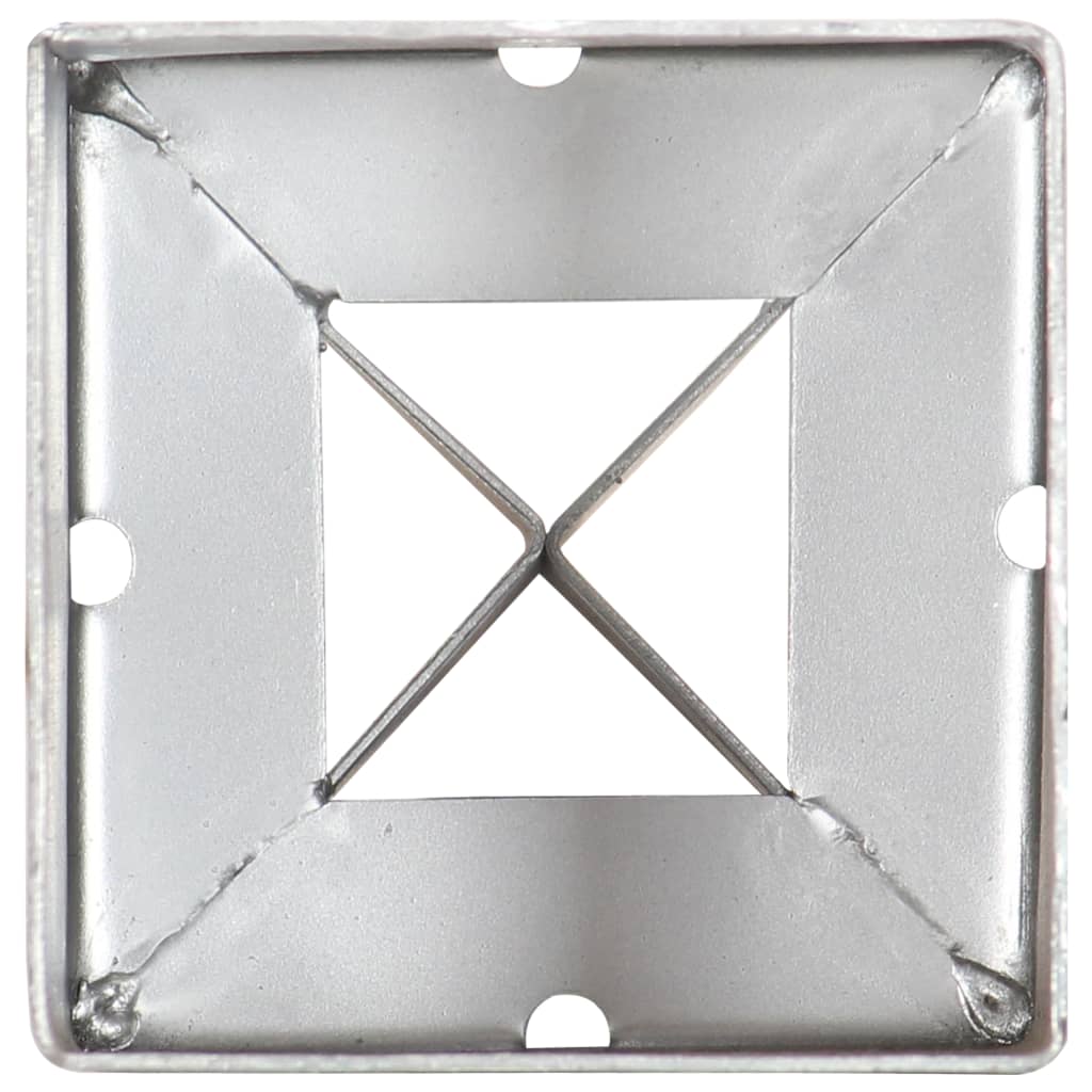 jordpløkker 12 stk. 9 x 9 x 75 cm galvaniseret stål sølvfarvet