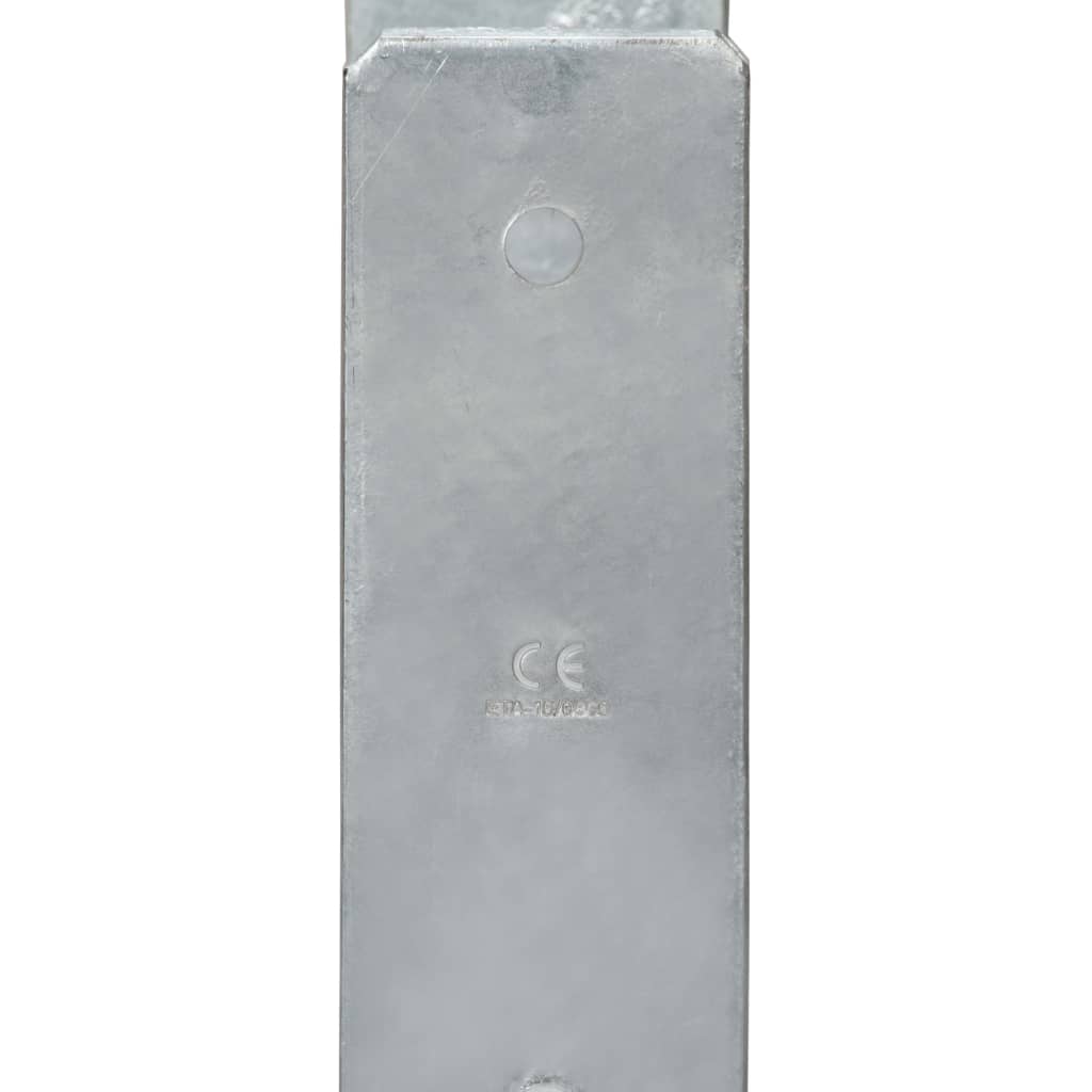 hegnspløkker 6 stk. 9x6x60 cm galvaniseret stål sølvfarvet