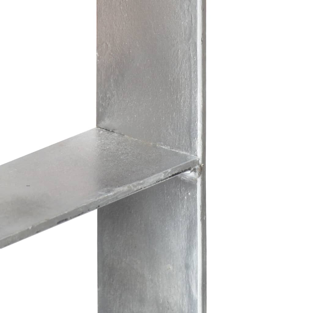 hegnspløkker 6 stk. 14x6x60 cm galvaniseret stål sølvfarvet