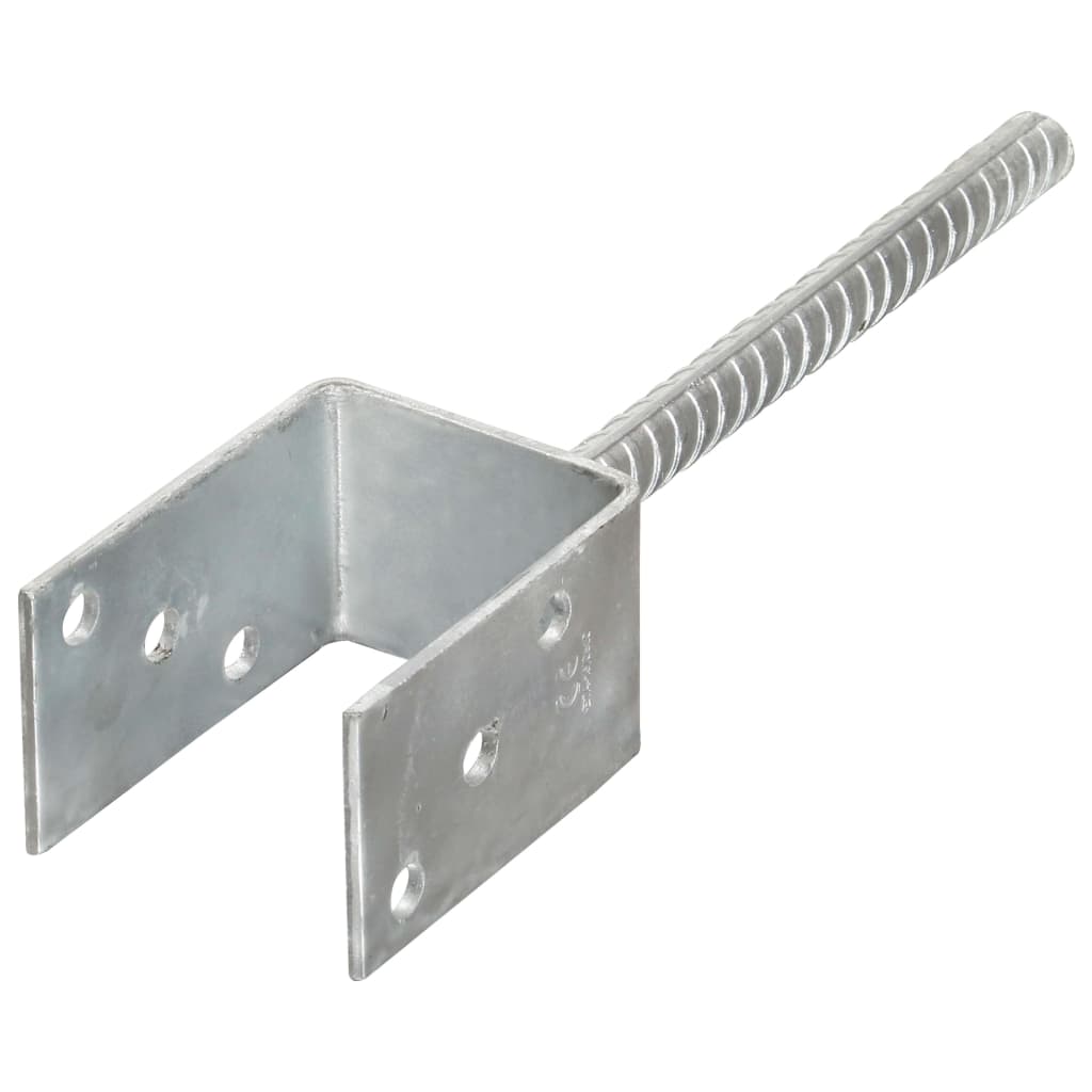hegnspløkker 6 stk. 7x6x30 cm galvaniseret stål sølvfarvet