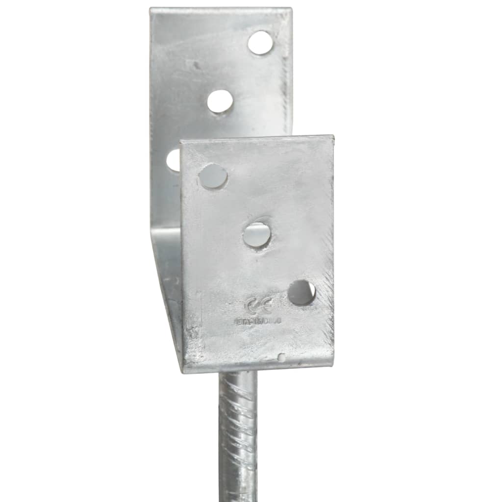 hegnspløkker 6 stk. 10x6x30 cm galvaniseret stål sølvfarvet